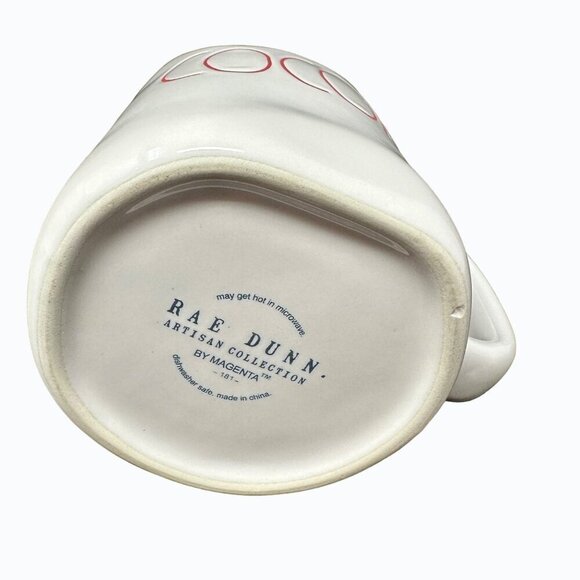 Rae Dunn COCOA Mug Coffee Cup Magenta Ceramic Christmas Farmhouse Holiday Red - Picture 3 of 8